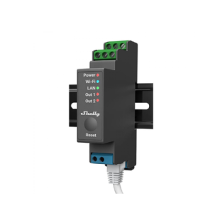 Relevador / Interruptor WIFI/ Industrial y residencial inteligente / Hasta 16A / Soporta Google /Alexa / Nube P2P y control Local / 2 canales y puerto ethernet (SHELLYPRO2)