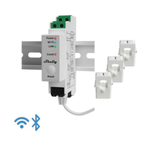 Medidor Trifásico de Corriente Alterna / WIFI / industrial y residencial / Nube P2P (SHELLYPRO3EM)