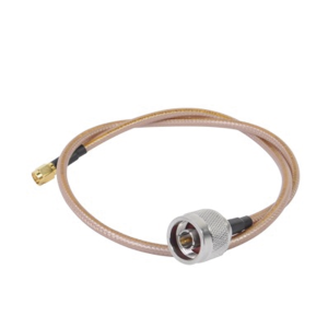 Jumper con Cable LP142 de 60 cm (23.62 Pulgadas), con Conectores N Macho a SMA Inverso Macho (Hasta 8GHz)