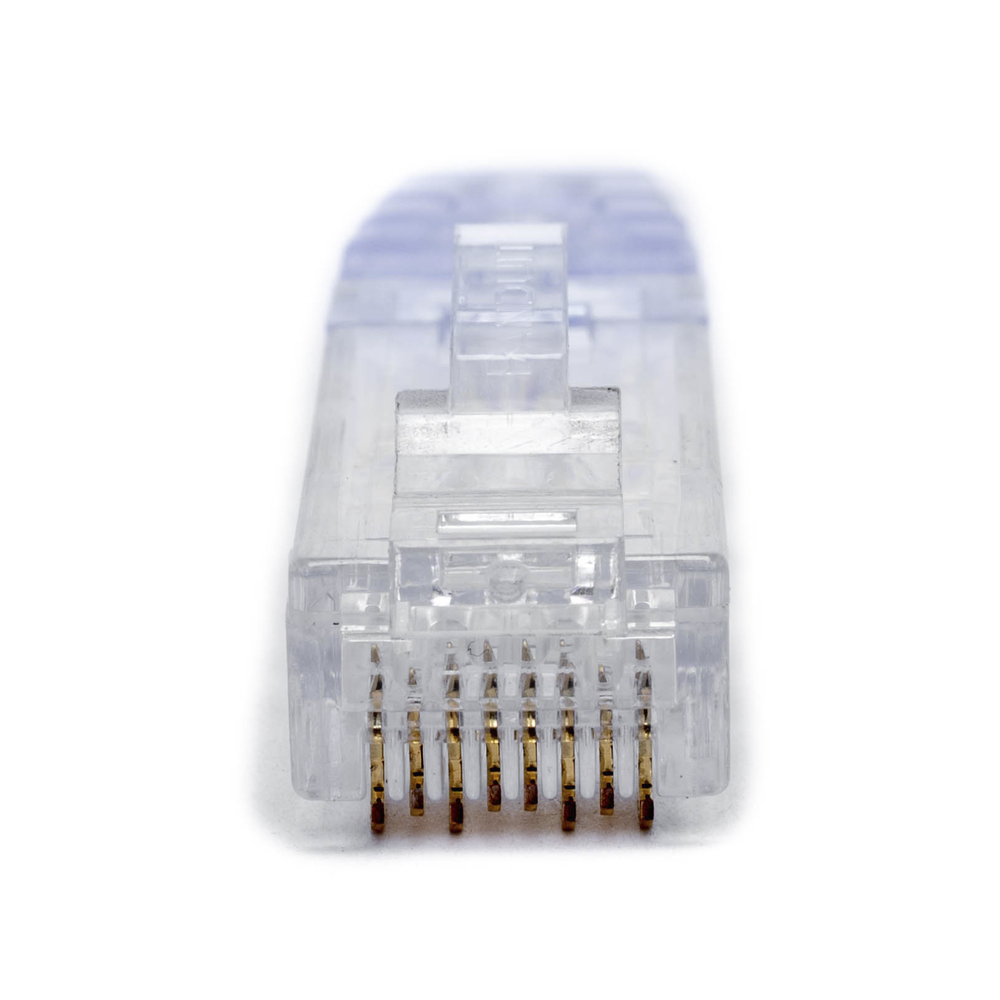 Plug RJ45 Cat6 de 5 Piezas, Para Cable UTP de Calibre 23-24 AWG, Chapado en Oro de 50 Micras, Paquete de 100 Piezas - Image 2