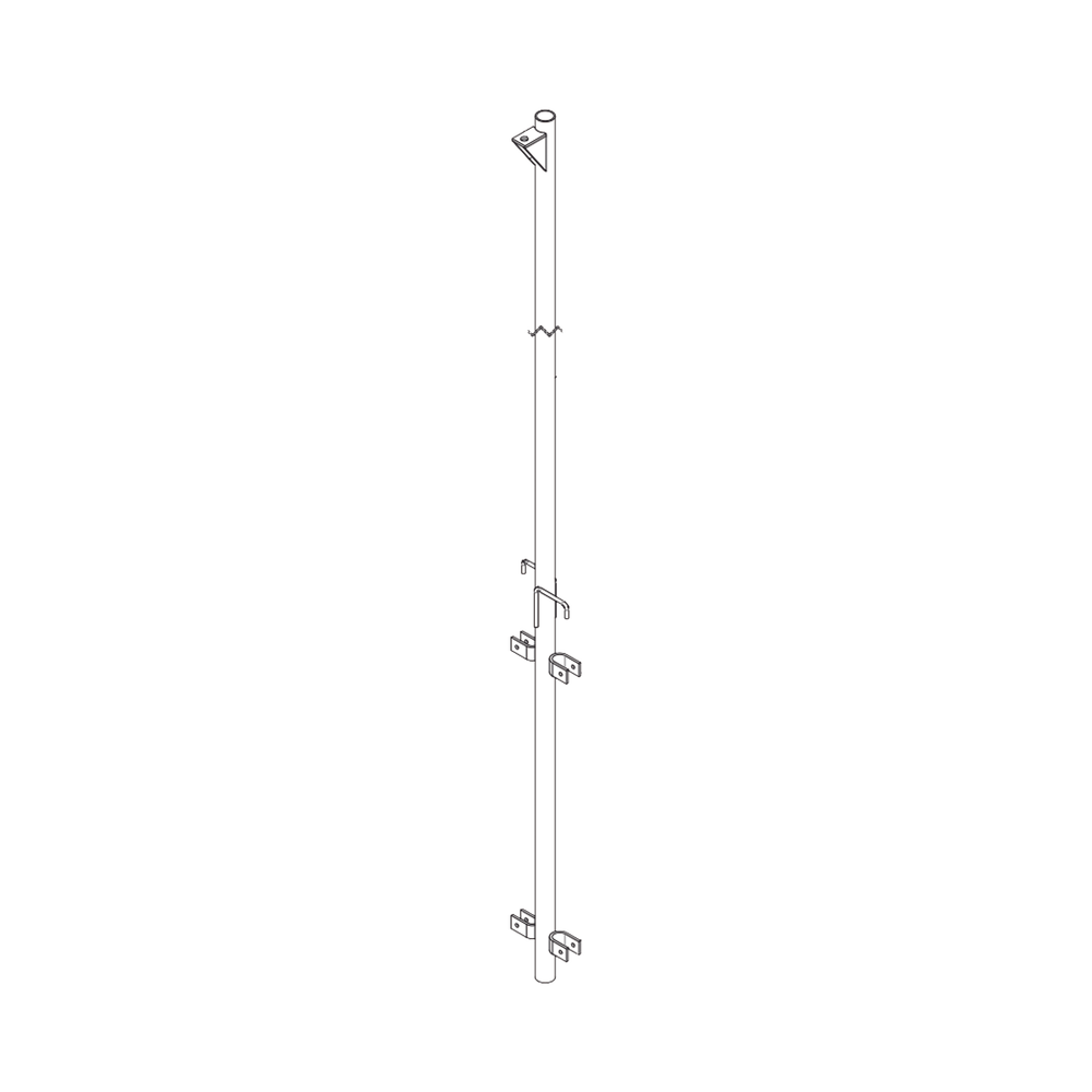 Pluma de Aluminio de 4 metros CED.40 para Instalación de Tramos STZ (Con Polea).