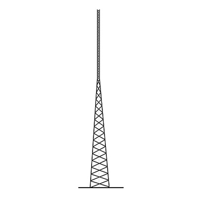 Torre Autosoportada Tubular ROHN de 52 metros Linea SSV HEAVY DUTY.