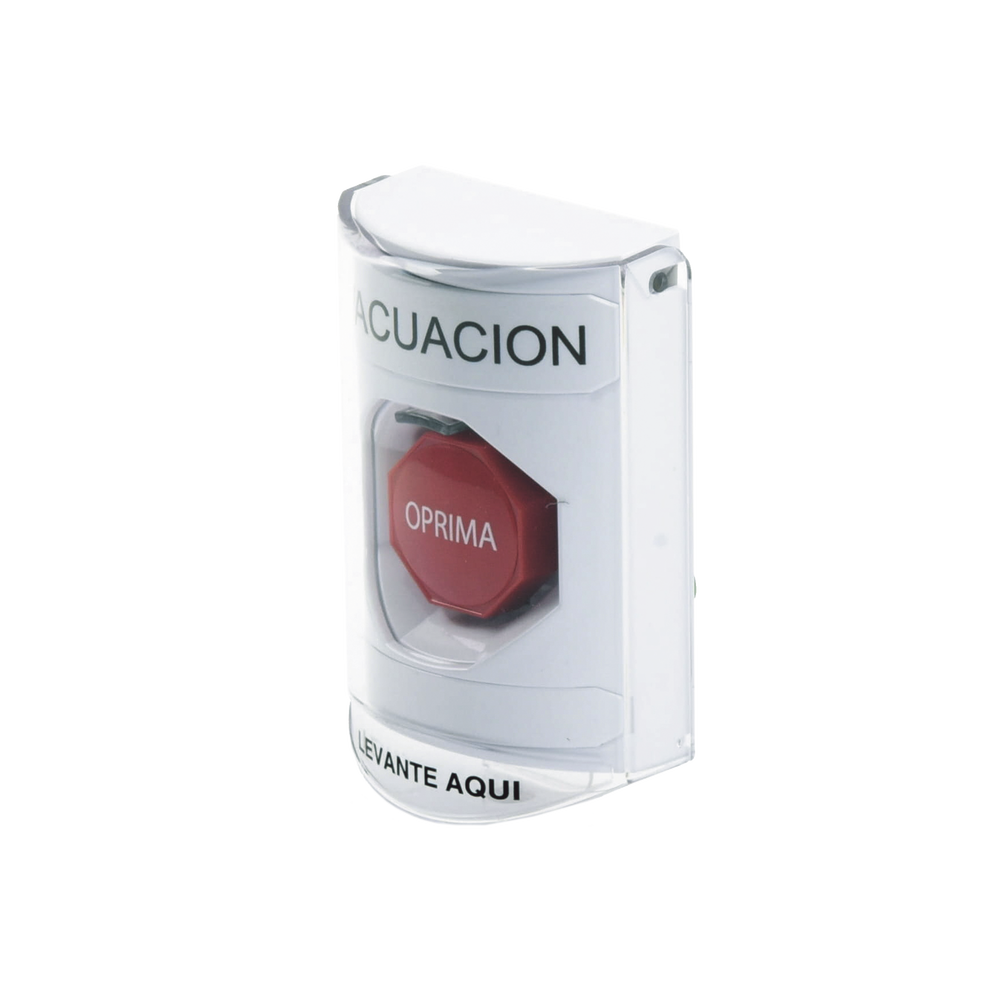 Botón de Evacuación, Cubierta de Policarbonato Súper Resistente de Superficie con Espaciador, Restablecimiento con Llave, Con Bocina de Advertencia - Image 4