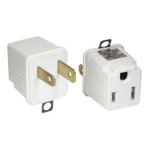 Adaptador clavija de aterrizado a polarizado 2 piezas ABS