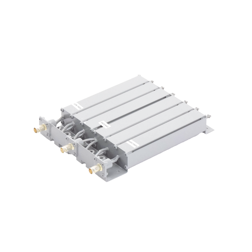 Duplexer SYSCOM Modificado en UHF, 6 Cav. 470-490 MHz, 50 Watt, 5 MHz Sep. Rechazo de Banda, BNC Hembras.