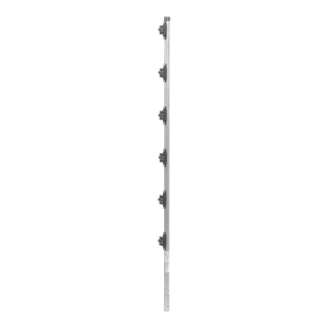 Poste con 6 Aisladores de PASO  para Cerca Electrificada. Tubo Galva. de 1.4m, cal. 18 de 1" Diam. (Sin pintar).