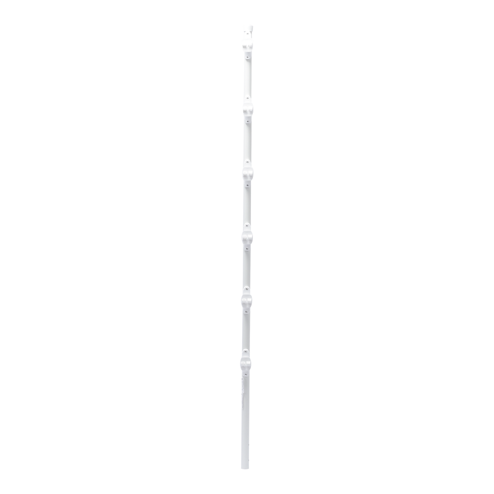 Poste con 6 Aisladores de PASO para Cerca Electrificada. Tubo Galva. de 1.4m, cal. 18 de 1" Diam. + Pintura Blanca. - Image 2