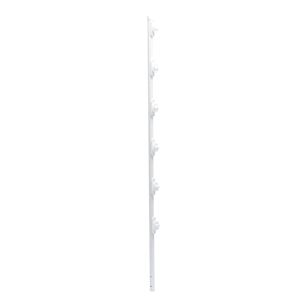 Poste con 6 Aisladores de PASO para Cerca Electrificada. Tubo Galva. de 1.4m, cal. 18 de 1" Diam. + Pintura Blanca. - Image 3