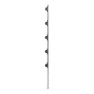 Poste de Paso de 1.2m para Cerca Electrificada de PTR Cuadrado de Aluminio de 1" de lado con 5 Aisladores Instalados.