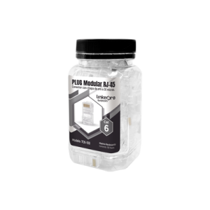 Bote con 100 Piezas de Plug Modular RJ45 Cat6 sin Blindaje, Chapado de Oro a 30 Micras para Durabilidad Extrema (TC6-100)