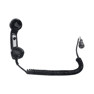 Auricular Tipo Telefónico para Radios de Locomotora, Botón PTT de uso Rudo, Cable Espiral y Conector AAR