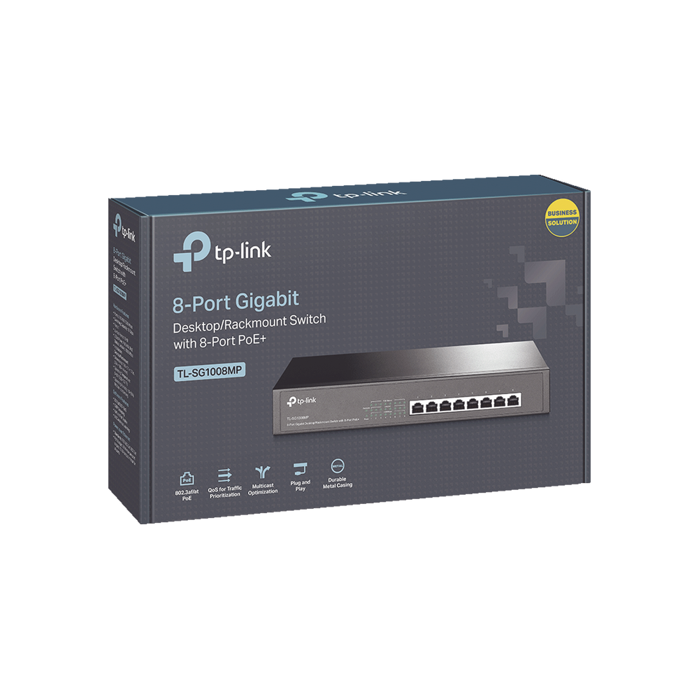 Switch Gigabit PoE+ no administrable de 8 puertos 10/100/1000 Mbps, para escritorio - Image 4