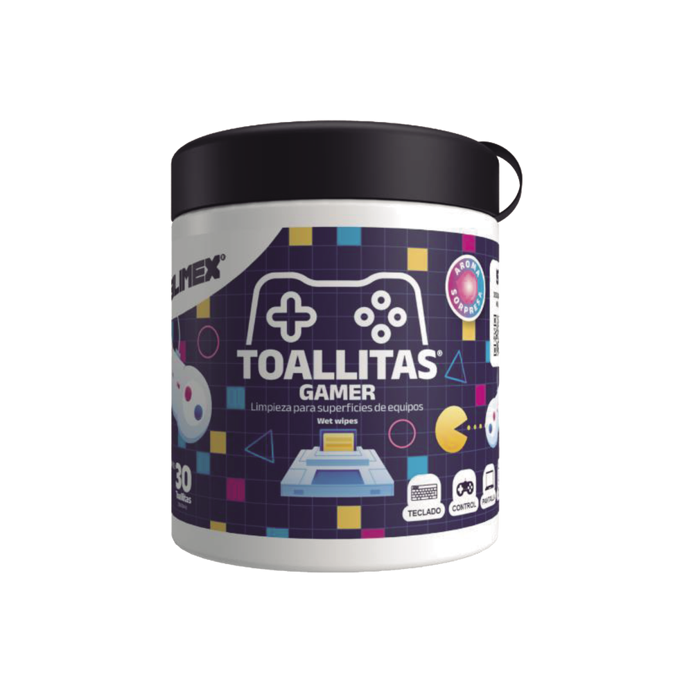 Toallitas Gamers, Excelente Opci?n Para Gamers Que Buscan Mantener Sus Consolas y Accesorios en Perfecto Estado, Libres de Suciedad y Protegidos Contra Bacterias
