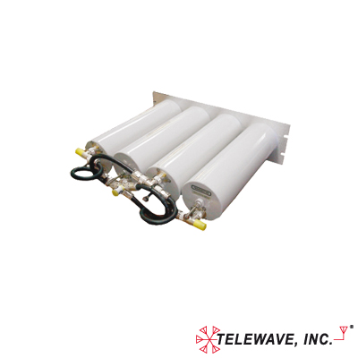 Duplexer Compacto Pasa-Banda / Rechazo de Banda, 148-174 MHz, 4 Cavidades (4"Dia.) 3 MHz, 1.0 dB, 350 Watt, N Hembras.