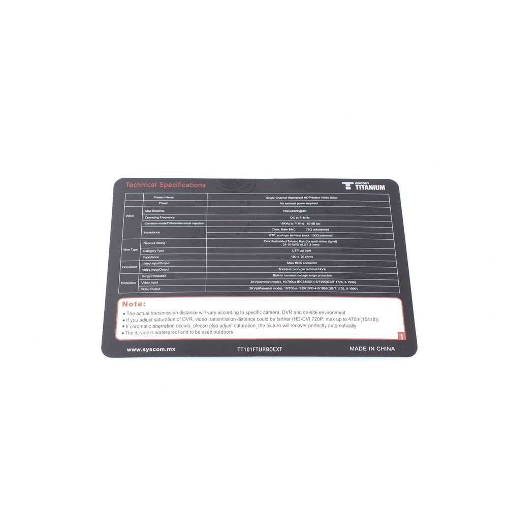 Kit de Transceptores (Baluns) para EXTERIOR TurboHD Hasta 4K HD-TVI / HD-CVI / AHD / CVBS / COAXITRON / AUDIO POR COAXITRON / Menu OSD / CONECTORES 100% COBRE / Con Cable RF Blindado. Distancia de hasta 200 m en 4K. Calidad PREMIUM - Image 7