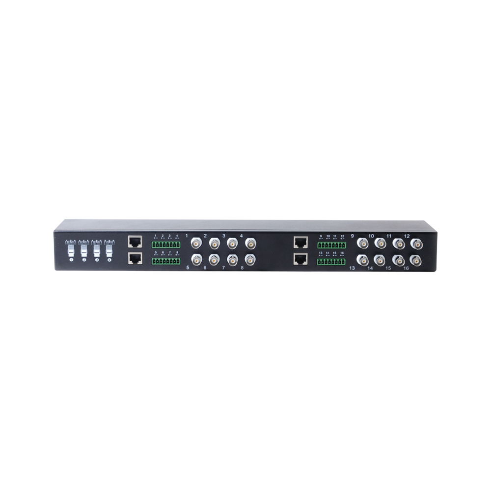 (TRANCEPTOR) RECEPTOR DE VIDEO PASIVO DE 16 CANALES / Resolución 4K / Compatible con cable UTP Cat 5e/6 / Compatible con HD-TVI/CVI/AHD/CVBS / TODO INCLUIDO PARA RACK / Protección Interconstruida contra sobretensión. - Image 2