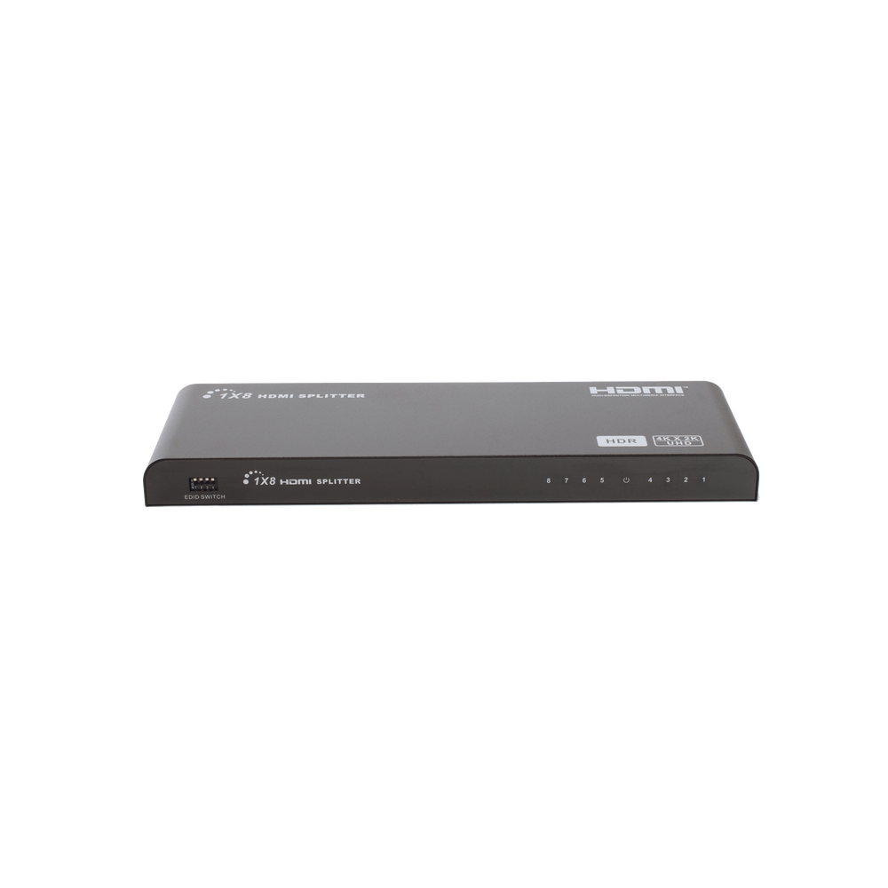 Splitter HDMI 4K de 1 Entrada a 8 Salidas (Simultaneas) | Soporta 4K×2K | Ajuste de resoluciones EDID | HDR | HDMI 2.0 | HDCP 2.2 | Permite mezclar pantallas en 4K y 1080P