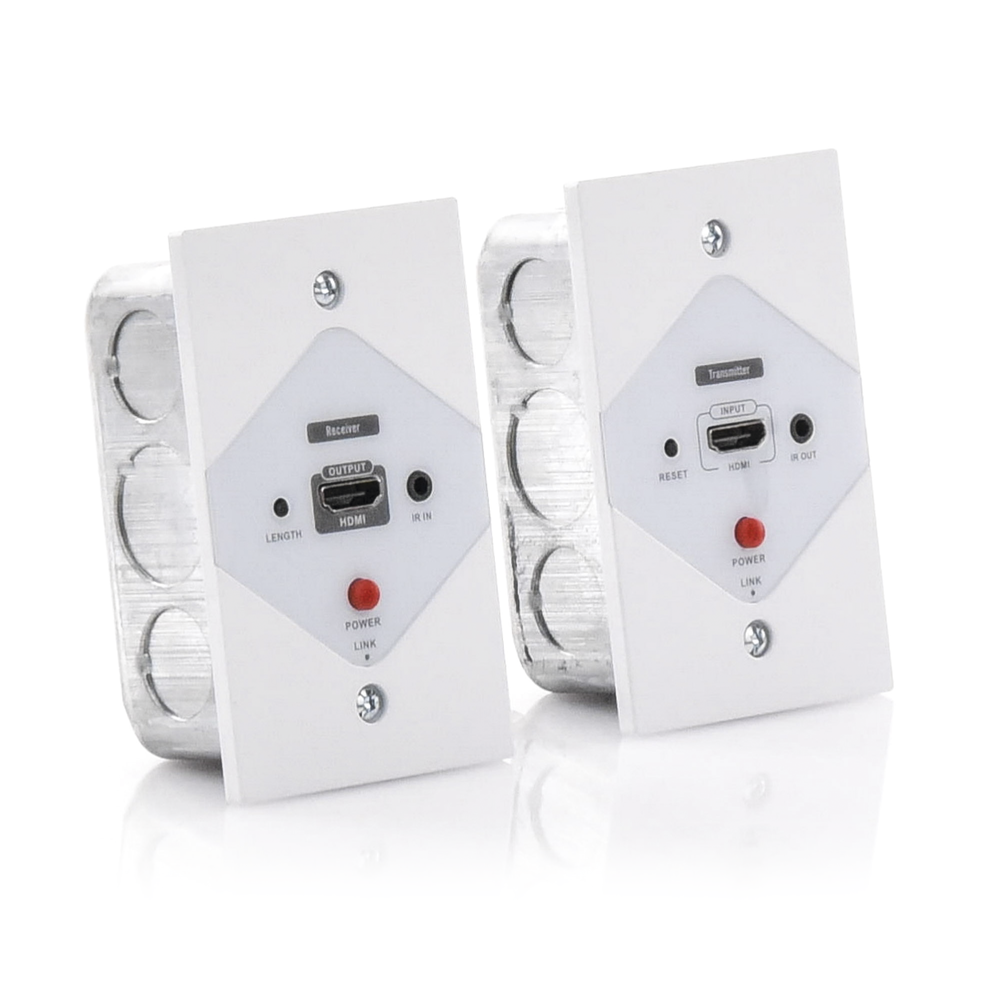 Kit Extensor HDMI en PLACAS DE PARED para distancias de 40 metros / Resolución 1080P @ 60 Hz / Cat 6/6A/ 7 / HDR/ Cero Latencia / Soporta Control Remoto / Placa de pared de 2.74 x 4.49” (tamaño estándar de EE.UU.). - Image 4