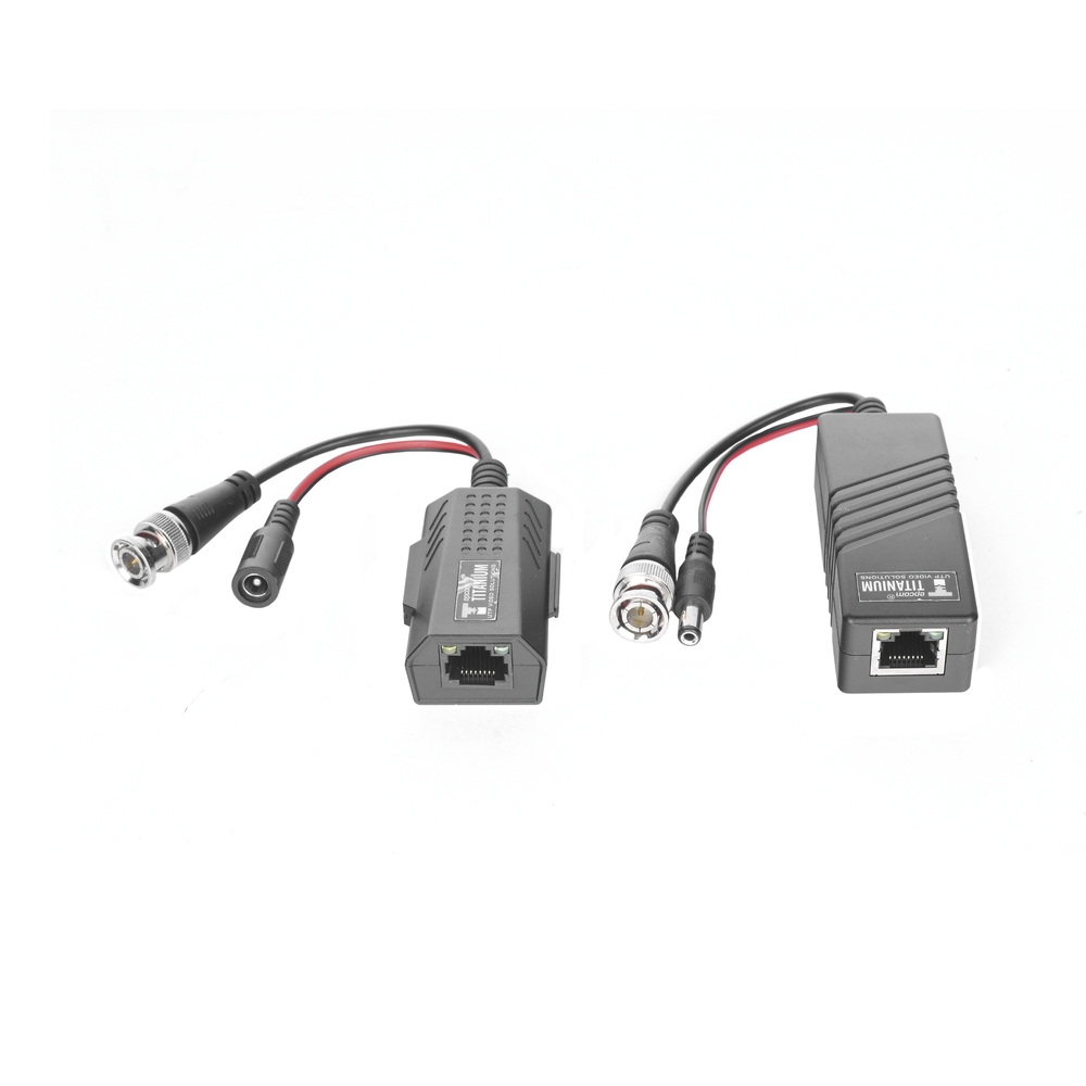 Kit de transceptores activos TURBO HD. Convierte 36/24 Vcc a 12 Vcc regulados, a través de cable UTP Cat5e / 6. Transmision de 200 m (Revisar tabla de resoluciones )