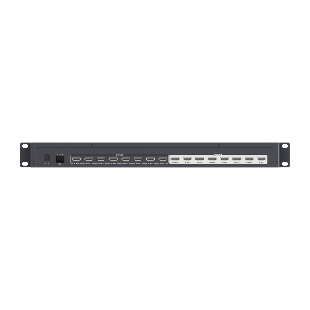 MATRICIAL DE VIDEO HDMI 8 x 8 / 8 Entradas y 8 Salidas en HDMI / 4K @ 30Hz / 10.2 Gbps / HDMI 1.4 / HDCP 1.4 / 3D / Conmutación por Botón, RS232 o Control Remoto / IDEAL PARA CENTROS DE MONITOREO, COMPARACION Y ANALISIS. - Image 5