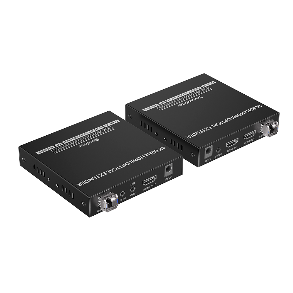 Kit extensor por fibra óptica | Hasta 40 kilómetros| 4K@60Hz | con IR | RS232 - Image 2