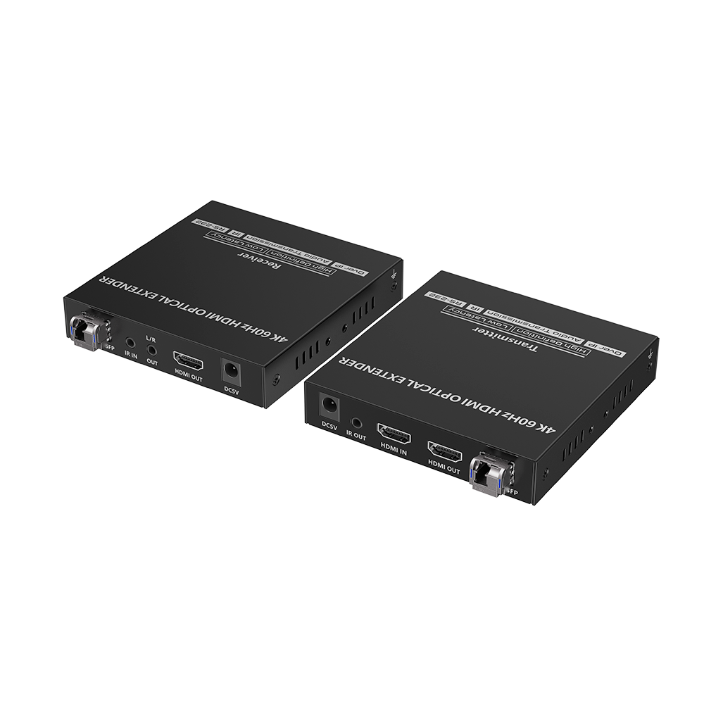 Kit extensor por fibra óptica | Hasta 40 kilómetros| 4K@60Hz | con IR | RS232 - Image 3