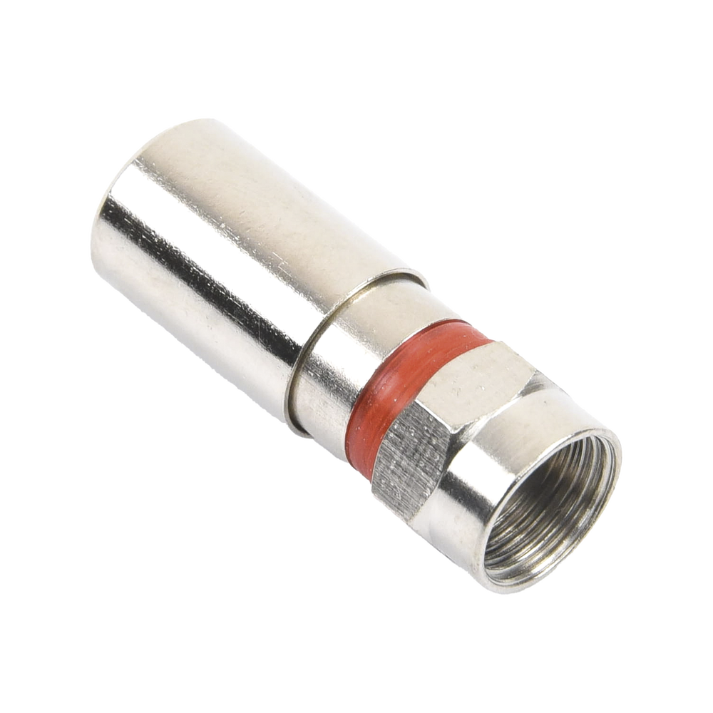 Conector F Macho de Compresión, Metálico para cable RG-59, Cuerpo de Bronce Niquelado. - Image 3