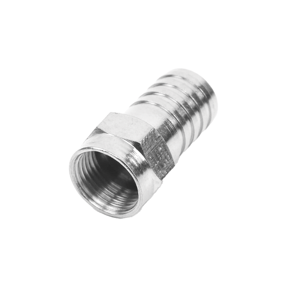 Conector F Macho, Plegable de Doble Blindaje para cable RG-59, Cuerpo de Bronce Niquelado. - Image 3