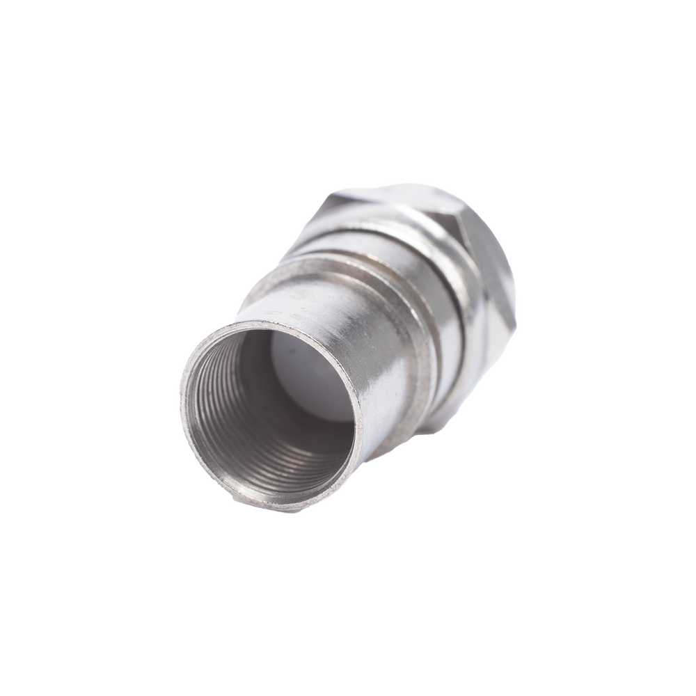 Conector F Macho, Plegable con PIN para Cable RG-6, Cuerpo de Bronce Niquelado. - Image 3