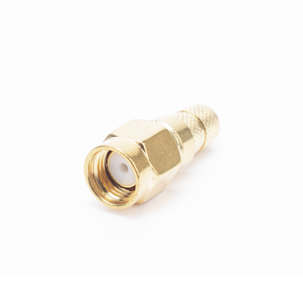 Conector SMA Macho Inverso de Anillo Plegable para Cables RG-8/X, LMR-240, 9258, Oro/ Oro/ Teflón.​ - Image 2