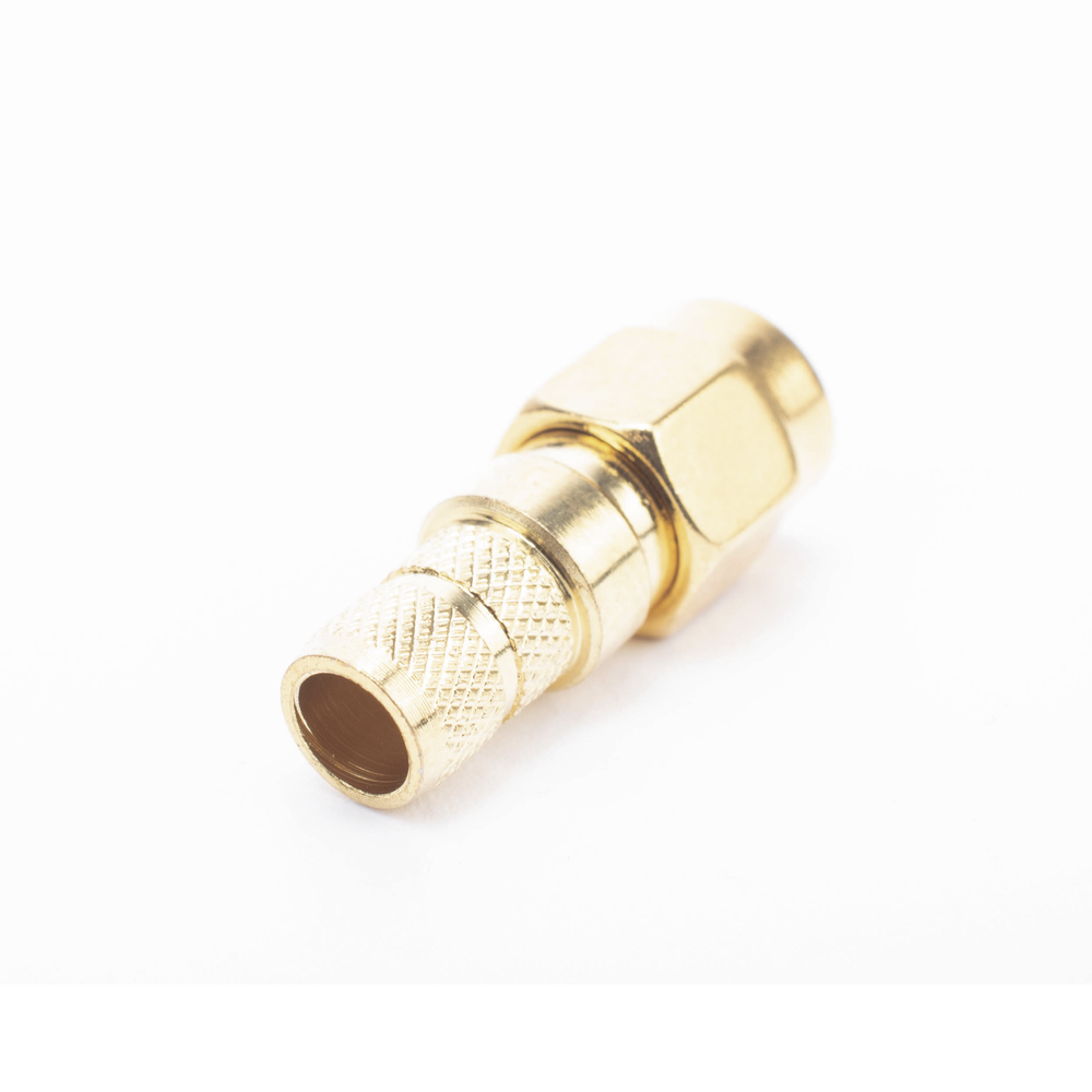 Conector SMA Macho Inverso de Anillo Plegable para Cables RG-8/X, LMR-240, 9258, Oro/ Oro/ Teflón.​ - Image 3