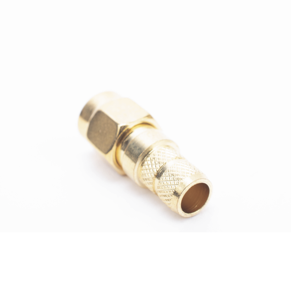 Conector SMA Macho Inverso de Anillo Plegable para Cables RG-8/X, LMR-240, 9258, Oro/ Oro/ Teflón.​ - Image 4