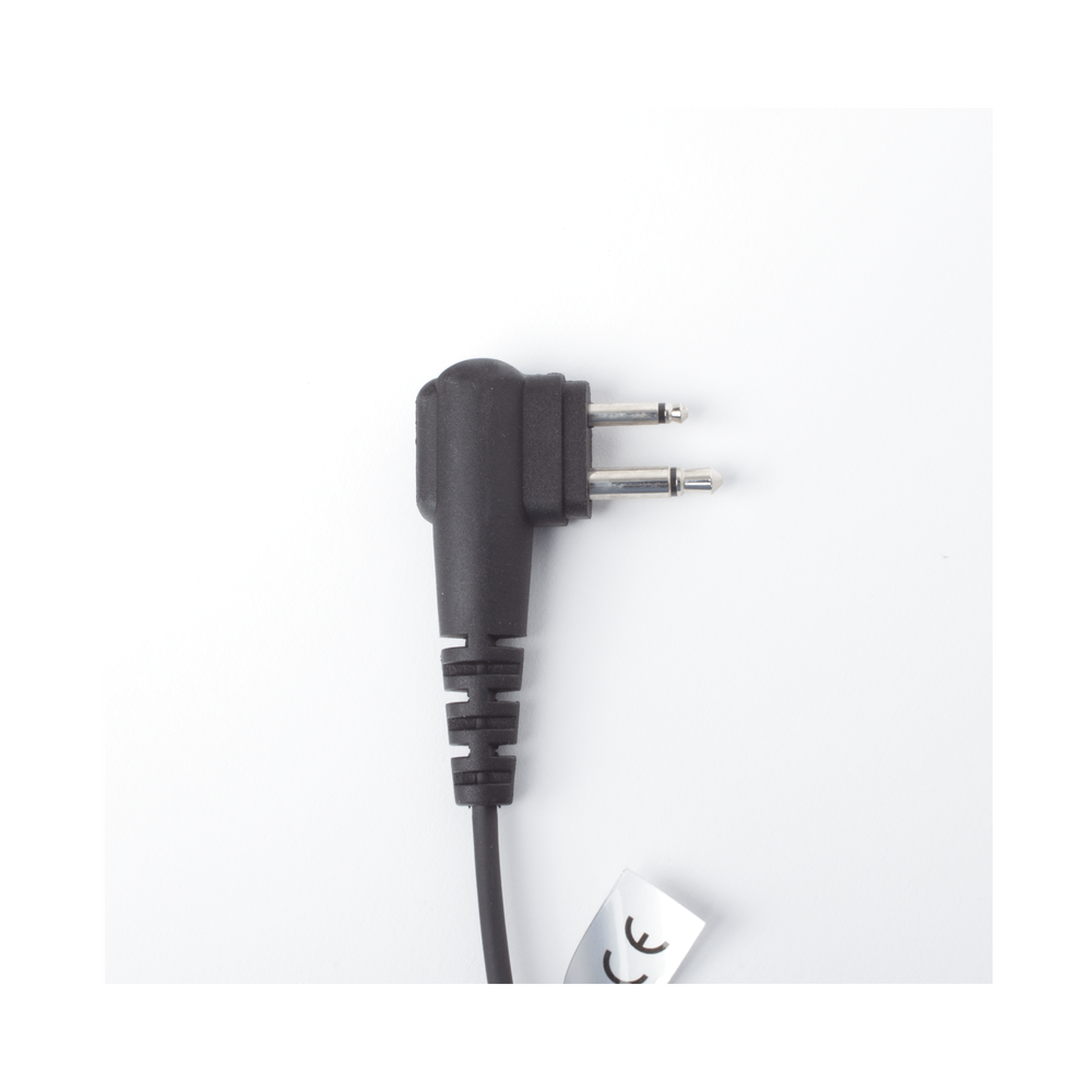 Micrófono - audífono de gancho ajustable al oído cable con resorte con conector de dos pines para MOTOROLA, ABELL y HYTERA - Image 2