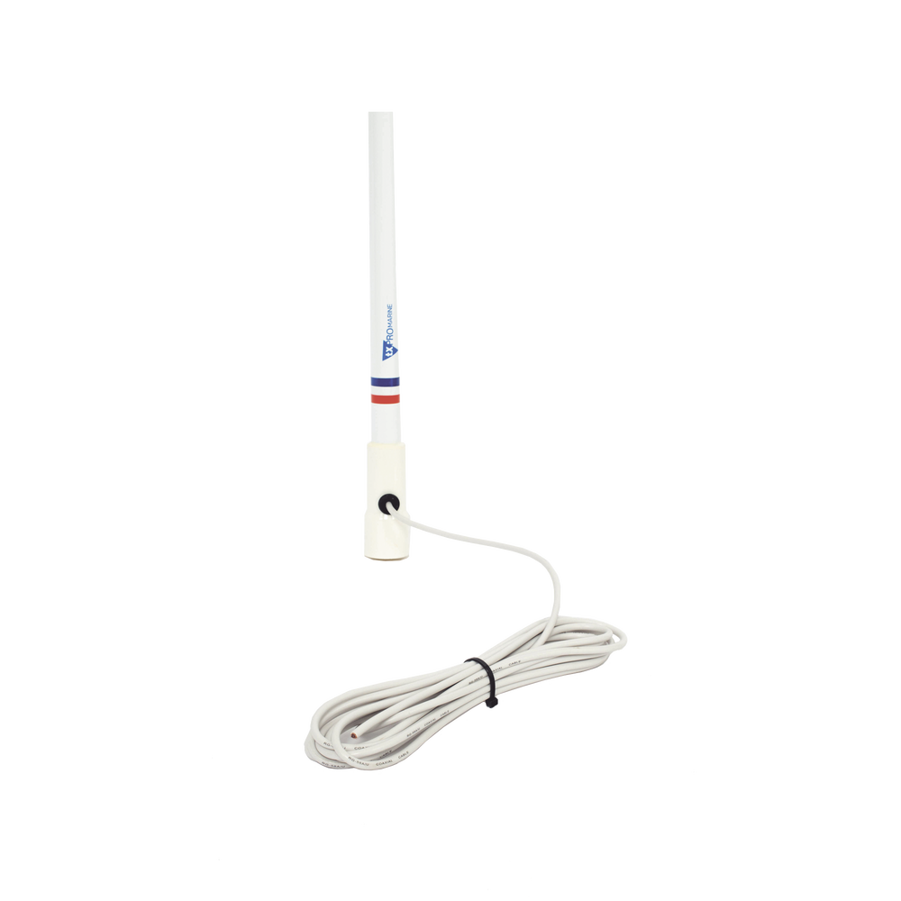 Antena Marina VHF / Fibra de Vidrio / 156-163 MHz / 6.5 dBi / Cable 10 m (32.8 ft) / PL-259 / Exterior IP67 - Image 2