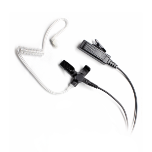 Micrófono - audífono de dos hilos con tubo acústico de grado médico con conector de dos pines para KENWOOD Y TXPRO