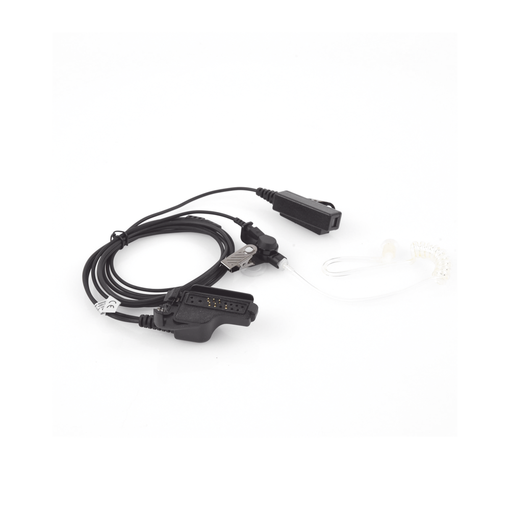 Micrófono - audífono de dos hilos con tubo acústico de grado médico con conector multipin para MOTOROLA