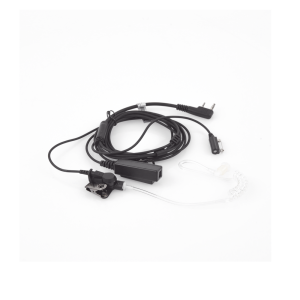 Micrófono - audífono de tres cables con tubo acústico de grado médico con conector de dos pines para KENWOOD y TXPRO
