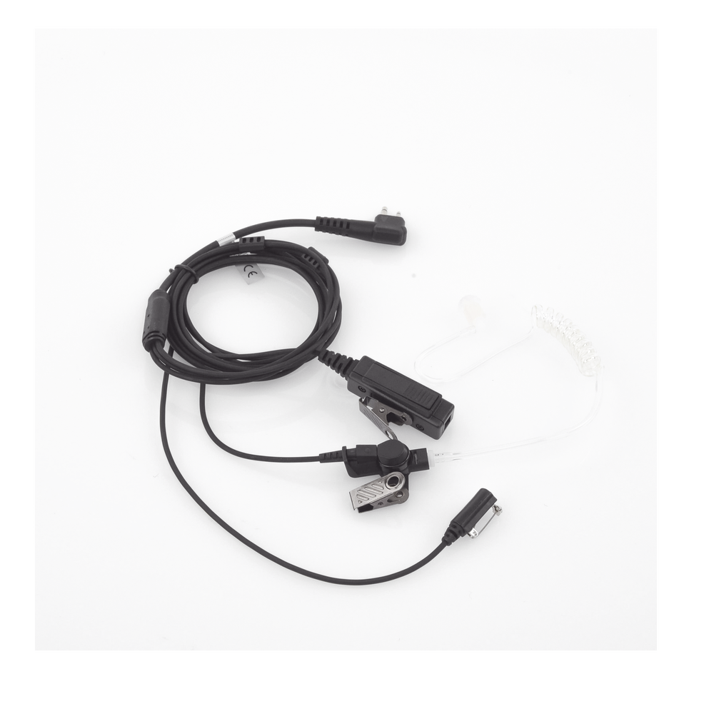 Micrófono - audífono de tres cables con tubo acústico de grado médico con conector de dos pines para MOTOROLA, ABELL Y HYTERA - Image 2