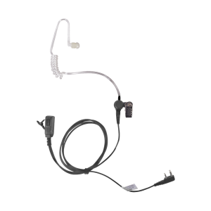 Micrófono - audífono de tubo acústico transparente de grado médico con conector de dos pines para KENWOOD Y TXPRO