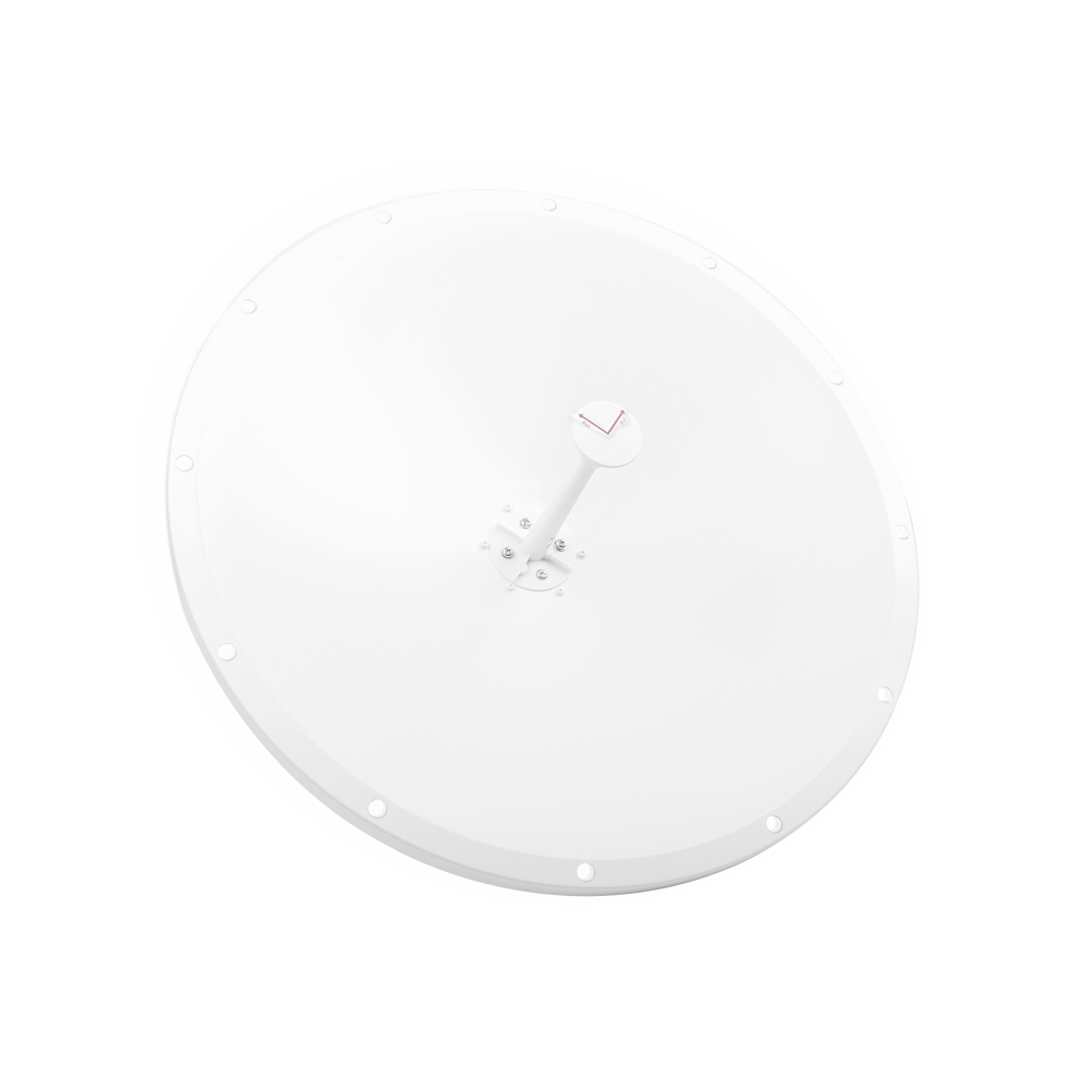 Antena Direccional con Frecuencia Extendida / 4.8 - 6.5 GHz / 28 dBi / Jumper incluido con conector SMA-Macho Inverso / Polaridad en 90º y 45º / Montaje incluido para torre o mástil