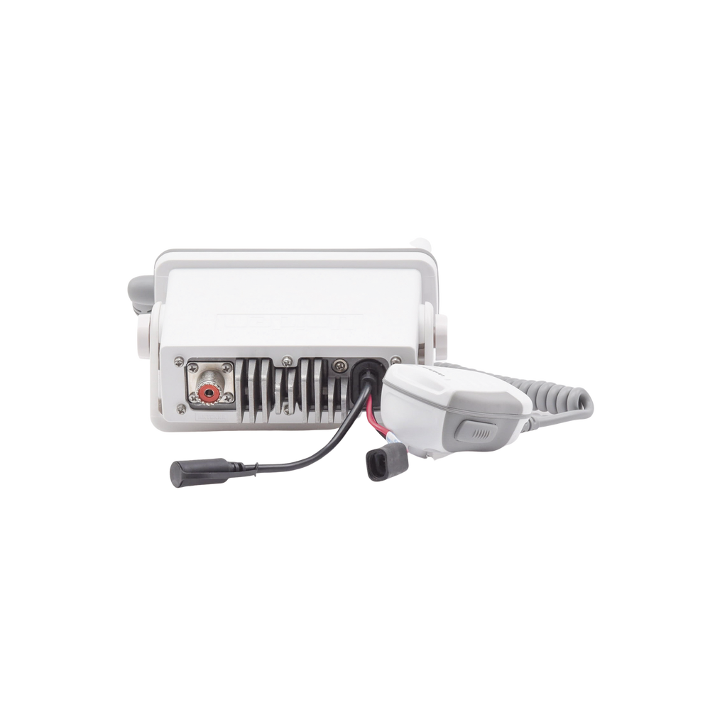 Radio Móvil Marino VHF, color blanco, Tx: 156.025 - 157.425 MHz, Rx: 156.050 - 163.275 MHz, 25W de potencia, sumergible IPX4 incluye micrófono y cable de alimentación - Image 3