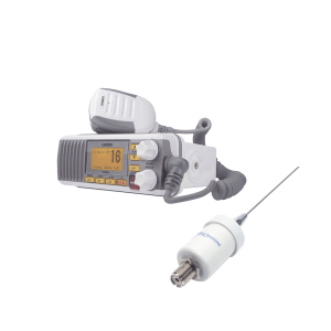 Kit de radio UM385 | mas antena marina de fibra de vidrio TX-1600-SYS