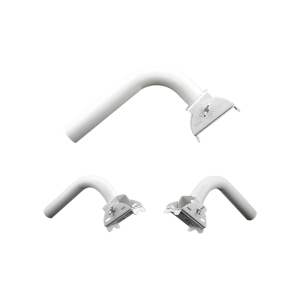 Montaje universal flexible para instalación en poste o pared, compatible con equipos Ubiquiti, Mimosa, Cambium y Altai