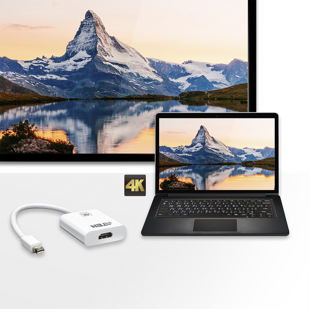 Adaptador activo de Mini DisplayPort a HDMI 4K | DisplayPort 1.2a | Compatible con audio - Image 2
