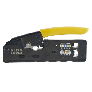 Ponchadora/Pelacables/Cortacables Compacta con Matraca para Conectores  RJ45 y RJ11/RJ12.