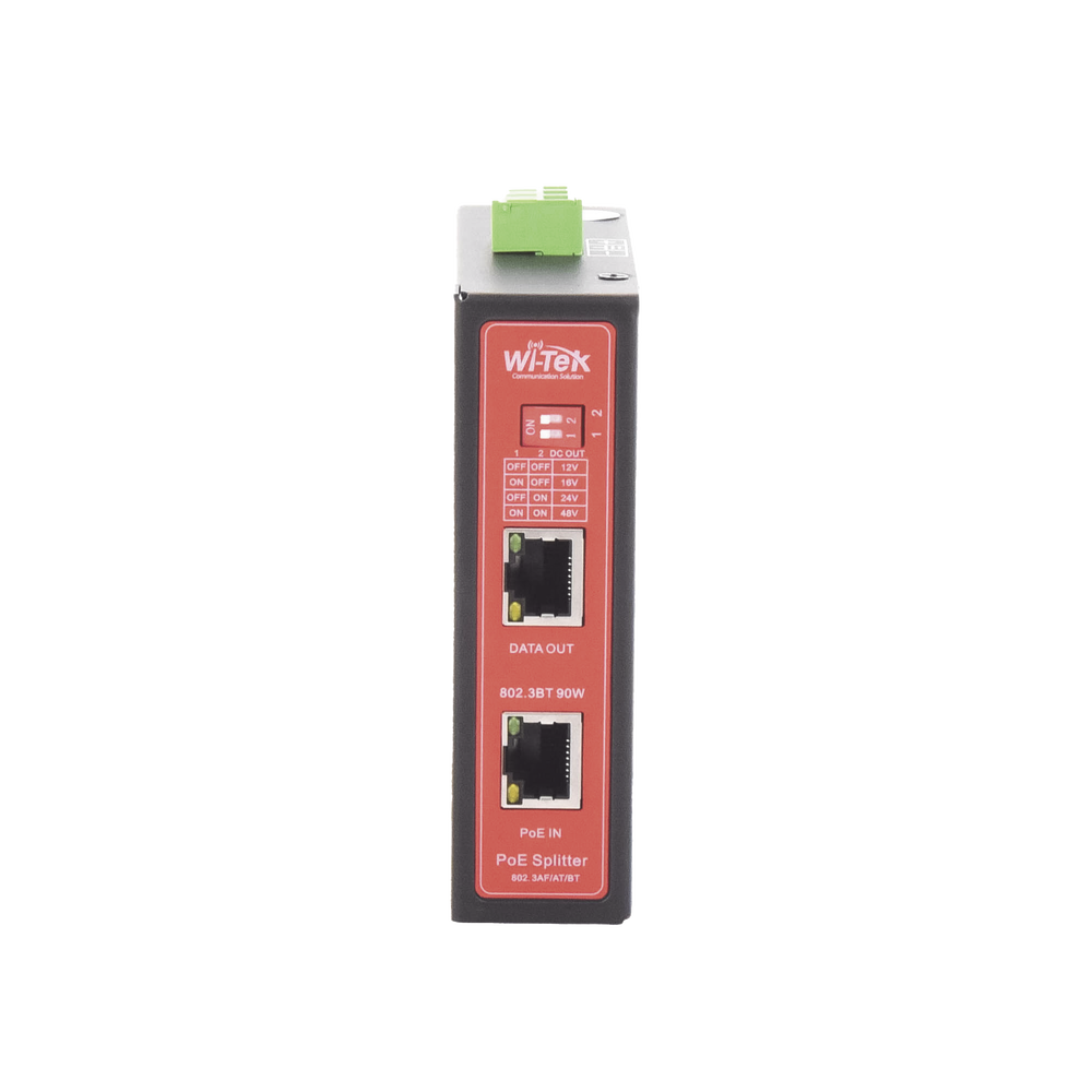 Splitter PoE IN hasta 90 W / Salida DC 12v/16V/24v o 48V / Carcasa metálica / Industrial soporte para riel DIN / Aplicaciones CCTV - Image 2