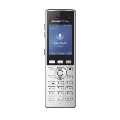 Teléfono WiFi portátil empresarial con 2 lineas y cuentas SIP, Bluetooth y botón Push-to-talk (WP822)