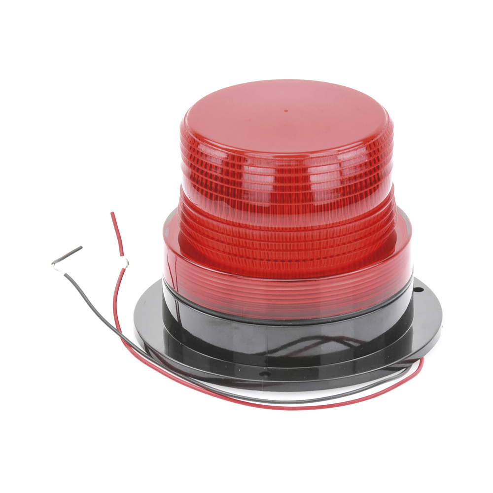 Burbuja Brillante de Larga Vida Útil, con 8 LEDs Color Rojo, Domo Rojo, 12Vcd - Image 2