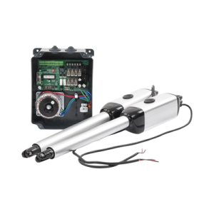 Kit de brazos para automatizar portones vehiculares abatibles de 2 hojas/ 3 Mts / 300 Kg / Uso solo residencial / Compatible con respaldo de energía  (XBS-PK03)