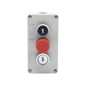 Botonera Triple con Boton de Stop Tipo Enclavado / Para Barreras Vehiculares, Operadores Corredizos y Abatibles.  (XBS-SW-03)